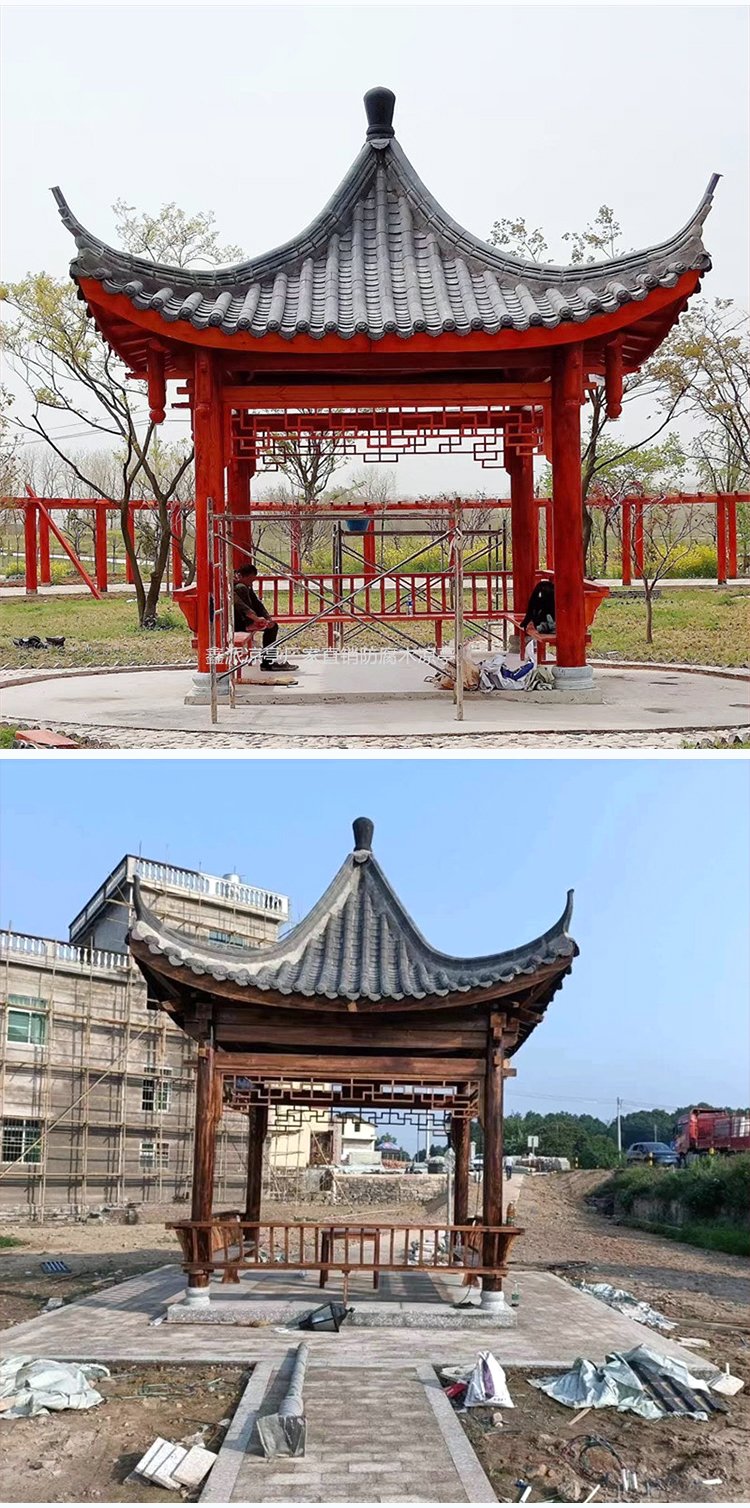 四角涼亭小青瓦亭子防腐木亭上門安裝鑫派園林古建工程 - 愛(ài)企查